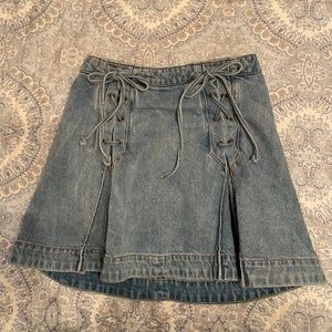 Pleated Free People Jean Skirt